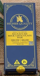 Higher Quality 50 mg THC Signature Milk Chocolate Bar