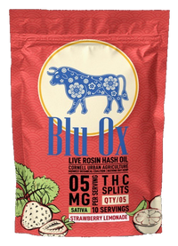 BLUE OX  10 mg Live Rosin Gummies Sativa Strawberry Lemonade