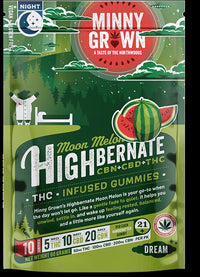 Minny Grown 5 mg Gummies Highbernate Moon Melon w/20 mg CBN and 10 mg CBD