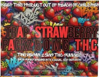Trap Packz 25 mg THC Gummies Strawberry