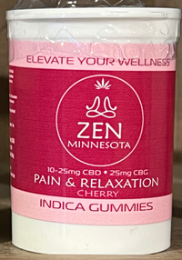 Zen Pain & Relaxation Pink Gummies 25 mg CBD & 25 mg CBG