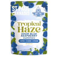 St. Paul Cannabis Tropical Haze 5 mg Gummies Sour Blue Raspberry