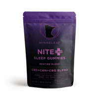 Minneleaf Extra Strength Nite Sleep Gummies 50 mg CBD 25 mg CBG 25 mg CBN