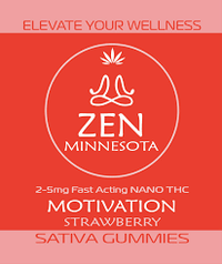 Zen Motivation Strawberry Sativa Gummies 5 mg THC