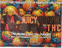 Trap Packz 25 mg THC Gummies Orange