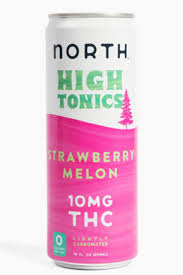 North Canna Co. 12 oz 10 mg HIGH TONICS Strawberry Melon