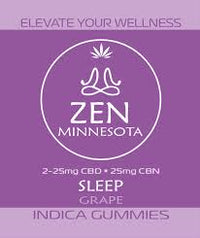 Zen Sleep Grape Gummies 25 mg CBD, 25 mg CBN