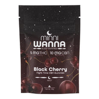 Minni Wanna 5 & 10 Sleep Gummies Black Cherry
