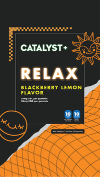 Catalyst *NAT'L* RELAX Blackberry Lemon Gummie 10 mg THC 25 MG CBD